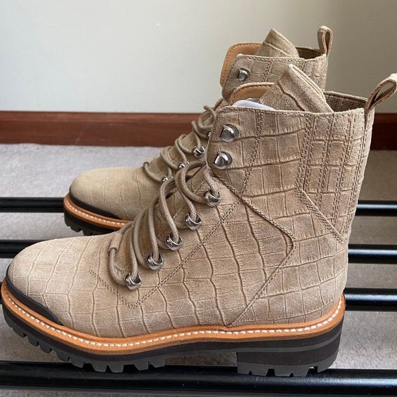 MARC FISHER Women Izzie 2 Leather Combat Hiking Boots - NEW NWOB - Picture 3 of 8